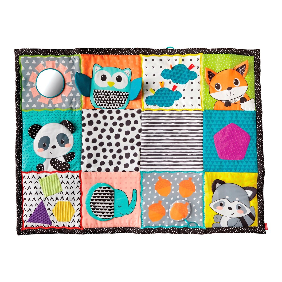 Leketeppe Jumbo Fold & Go med magepute forfra