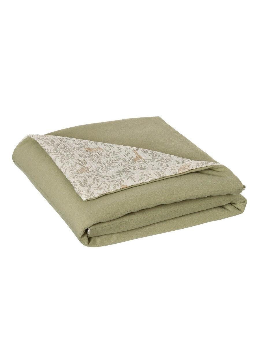 Leketeppe/lekegrindinnlegg BABYLON bakside med ensfarget jersey