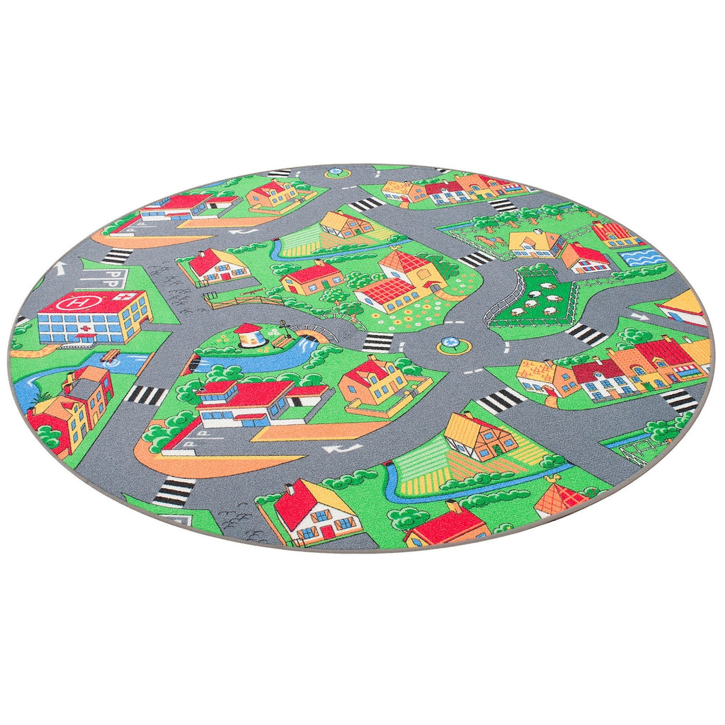 Montert Leketeppe Little Village rundt polyamid 4 mm i rom