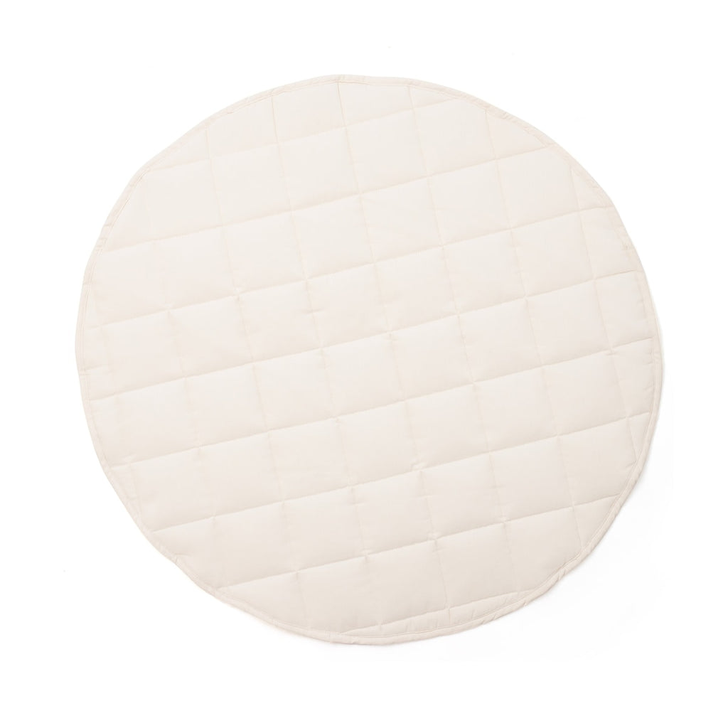 Leketeppe rundt off-white Ø 80 cm bomull polyester forfra