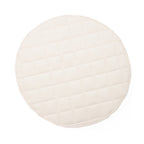 Leketeppe rundt off-white Ø 80 cm bomull polyester forfra