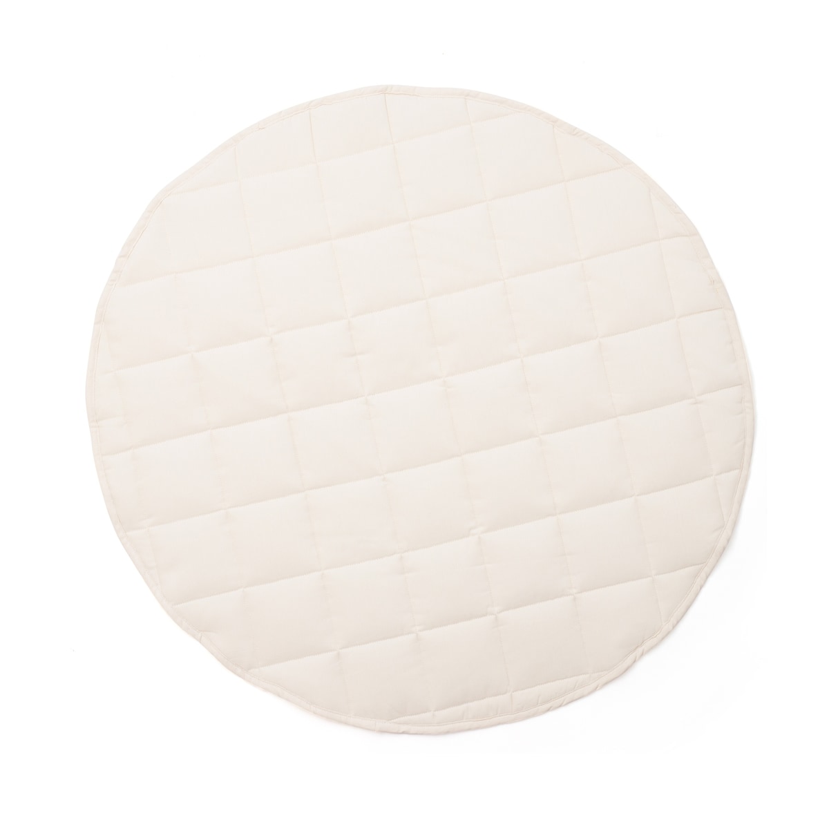 Leketeppe rundt off-white Ø 80 cm bomull polyester forfra