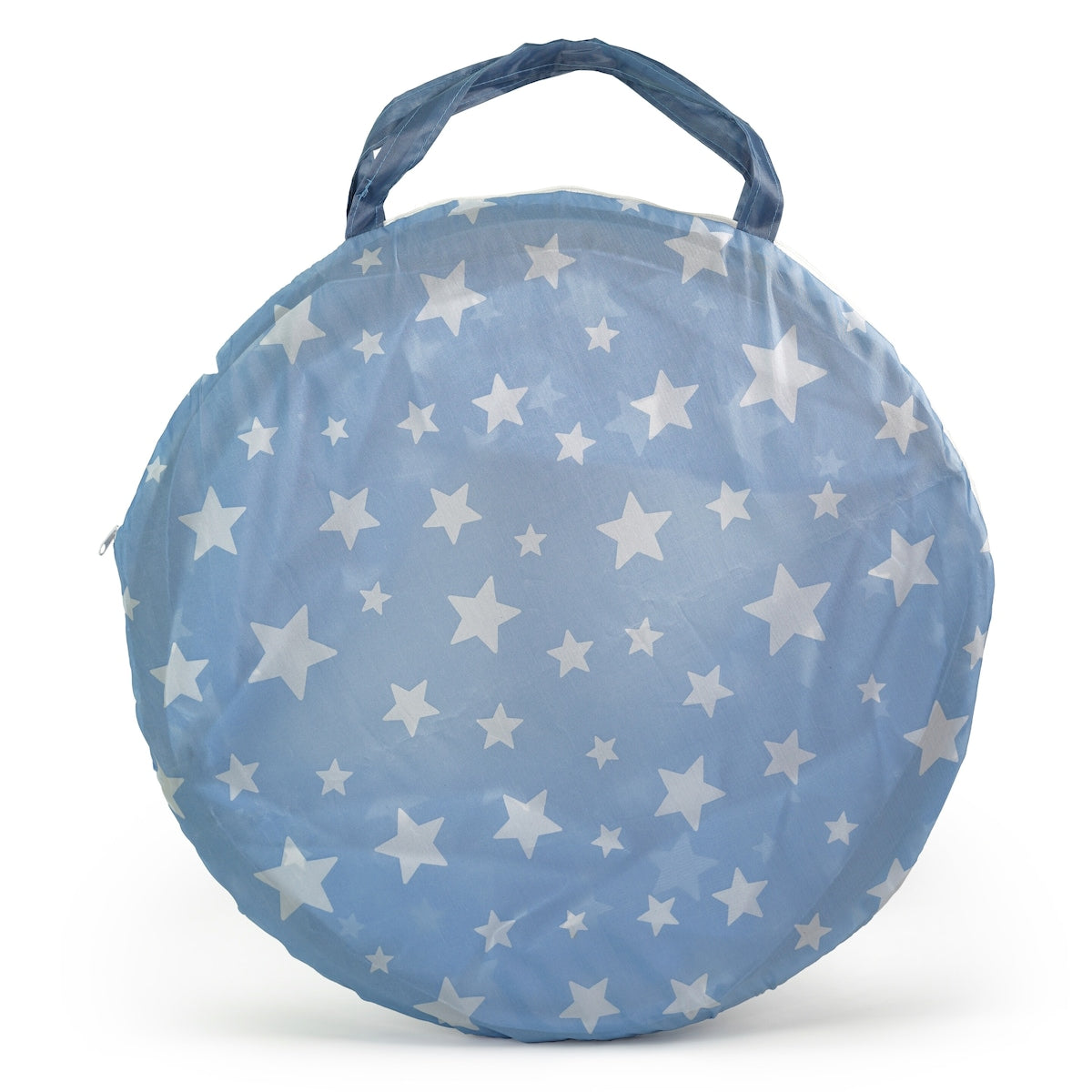 Lekettunnel Star blå Ø47 x 180 cm polyester detalj med hvite stjerner