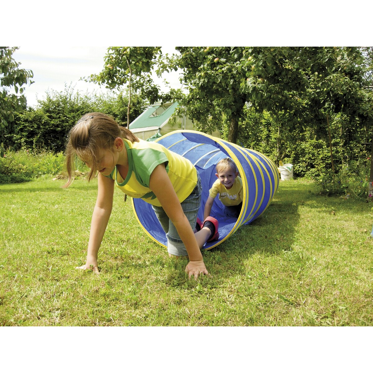 Leketunnel 295 cm med PVC-vindu diameter 60 cm fra 3 år bakside