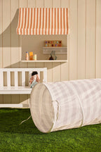Leketunnel med striper grå for barn Kids Concept foldet sammen for oppbevaring