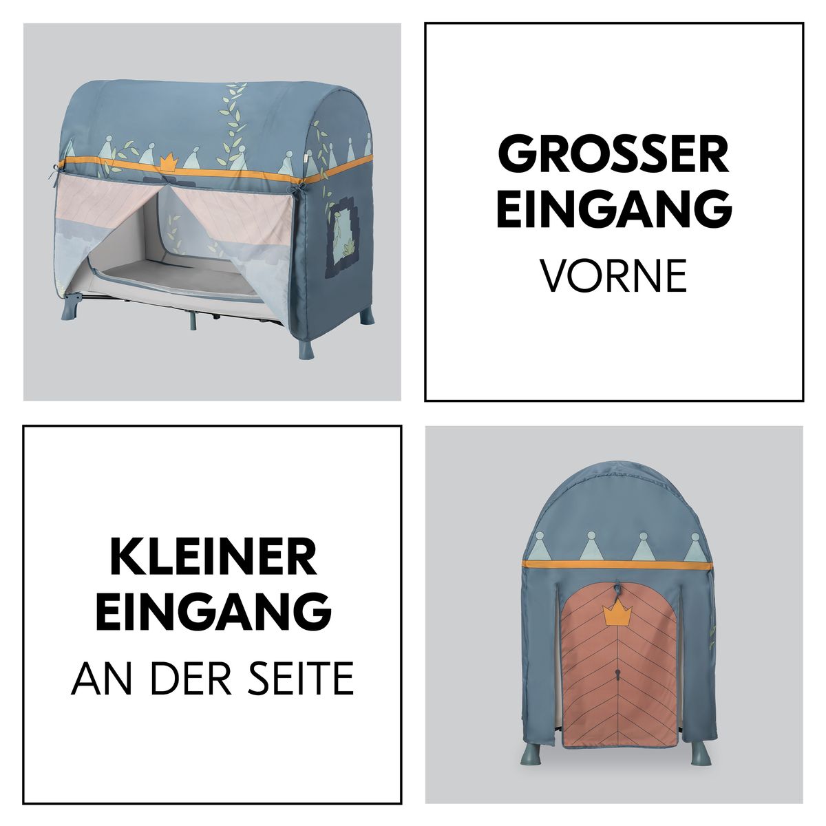 Lekketelt til reiseseng Travel Bed Cover Palace åpning foran