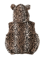 Leopardkostyme for baby i kunstpels fra 18 mnd bakside