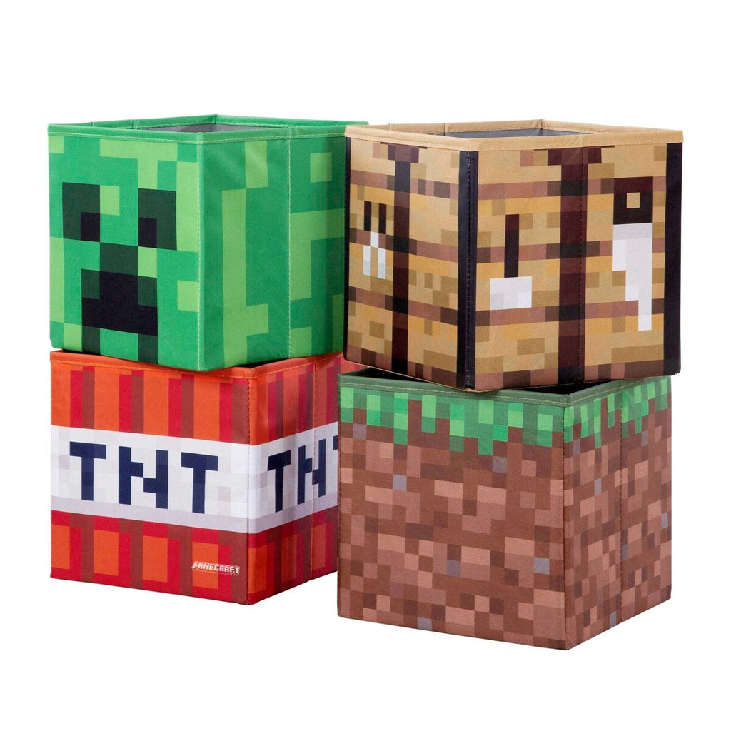Sideprofil av Lesebenk med sitepute og oppbevaringsbokser MINECRAFT