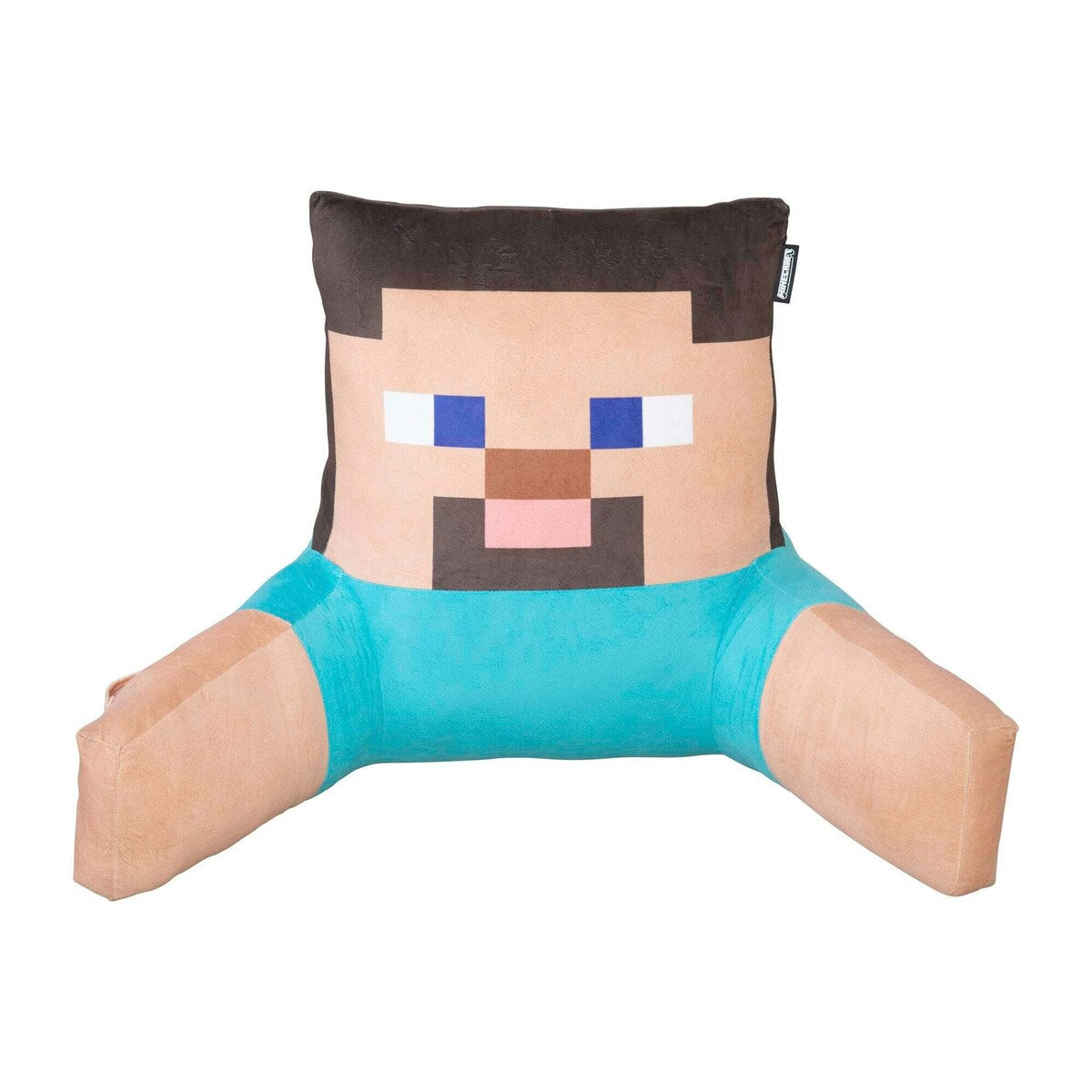 Lesepute med ryggstøtte Minecraft Steve i fløyel forfra