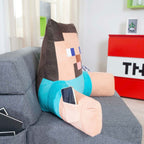 Bakside av lesepute med ryggstøtte Minecraft Steve i fløyel