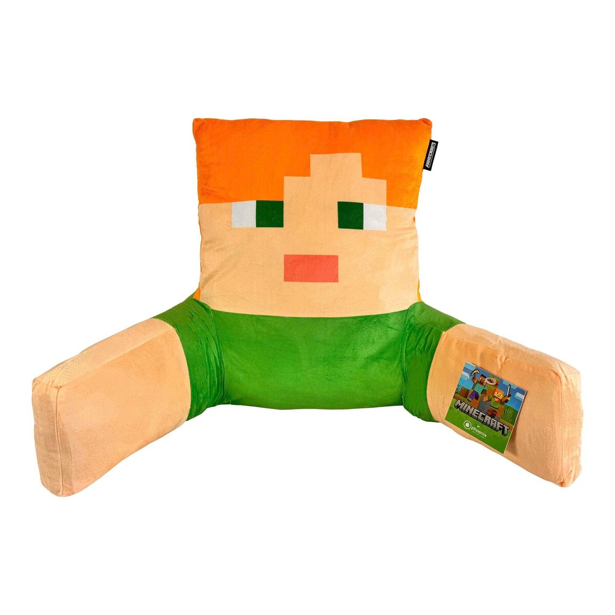 Lesepute Minecraft Alex i fløyel med Minecraft-design