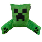 Lesepute Minecraft Creeper i fløyel med ryggstøtte forfra