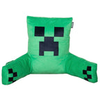 Lesepute Minecraft Creeper i fløyel med ryggstøtte montert på stol