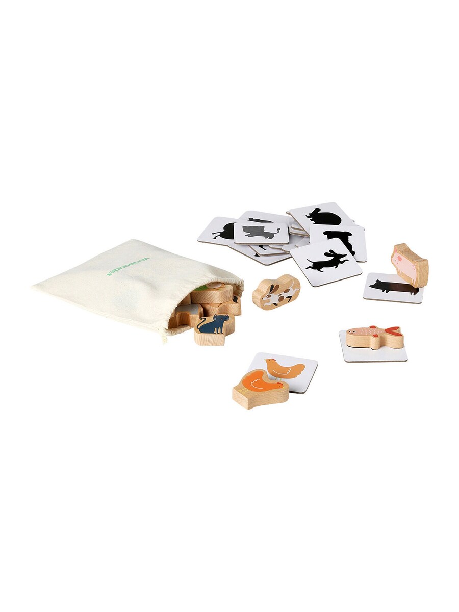 Logikkspill med dyr i tre FSC® 18 figurer forfra
