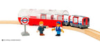 London T-bane med tunnel og figurer montert