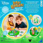 Baksiden av Lotti Karotti Disney Edition brettspill med spillkomponenter