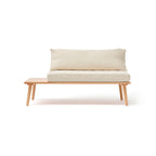 Loungesofa Saga med sidebord bøk 90x44x46 cm forfra