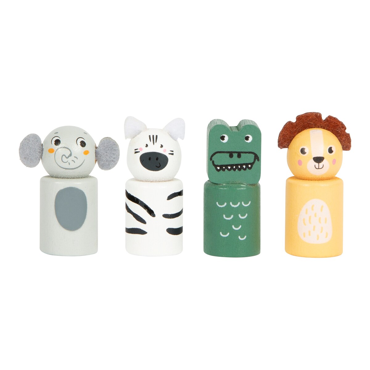 Ludo Safari brettspill i tre detalj av dyrefigurer