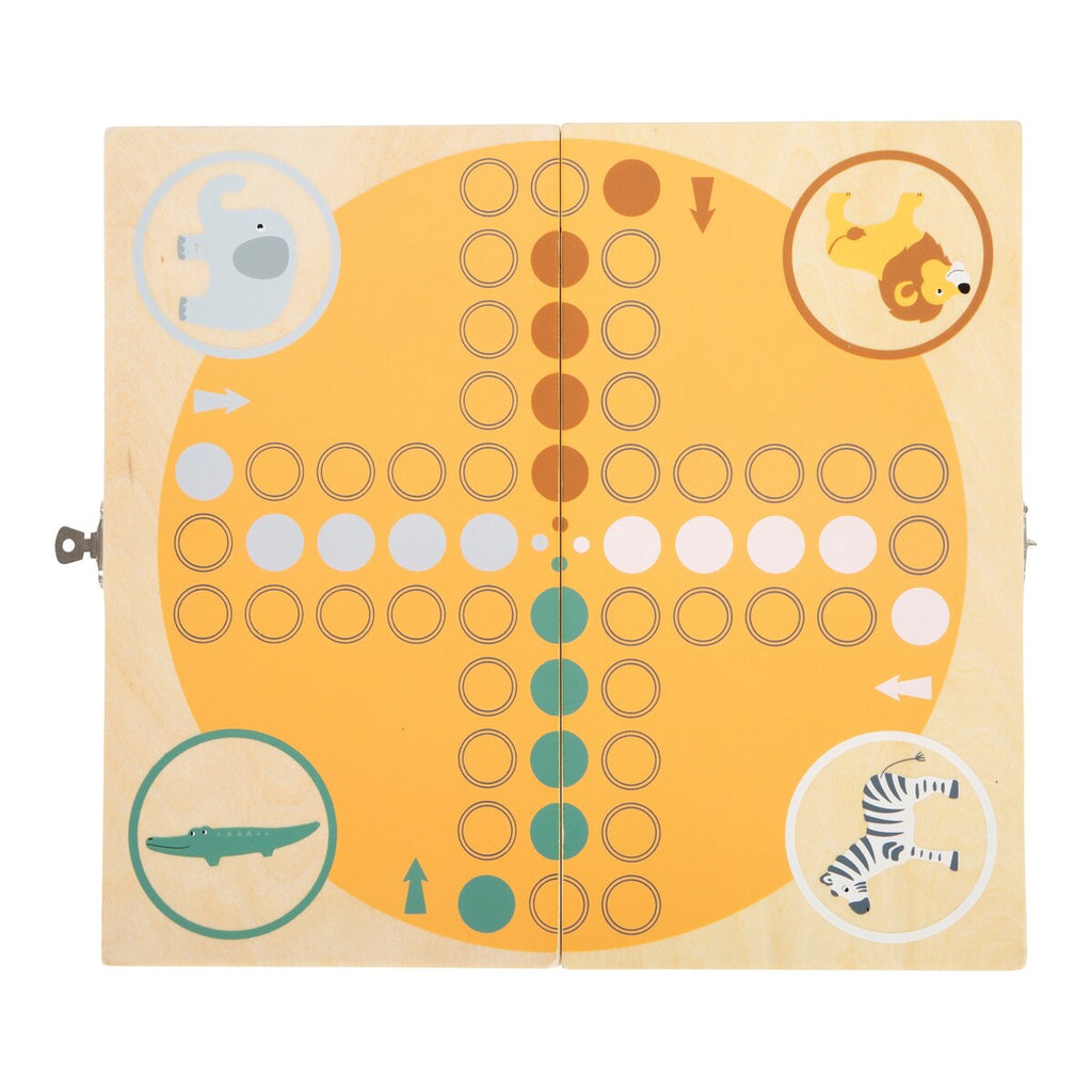 Ludo Safari brettspill i tre montert og klar til spill