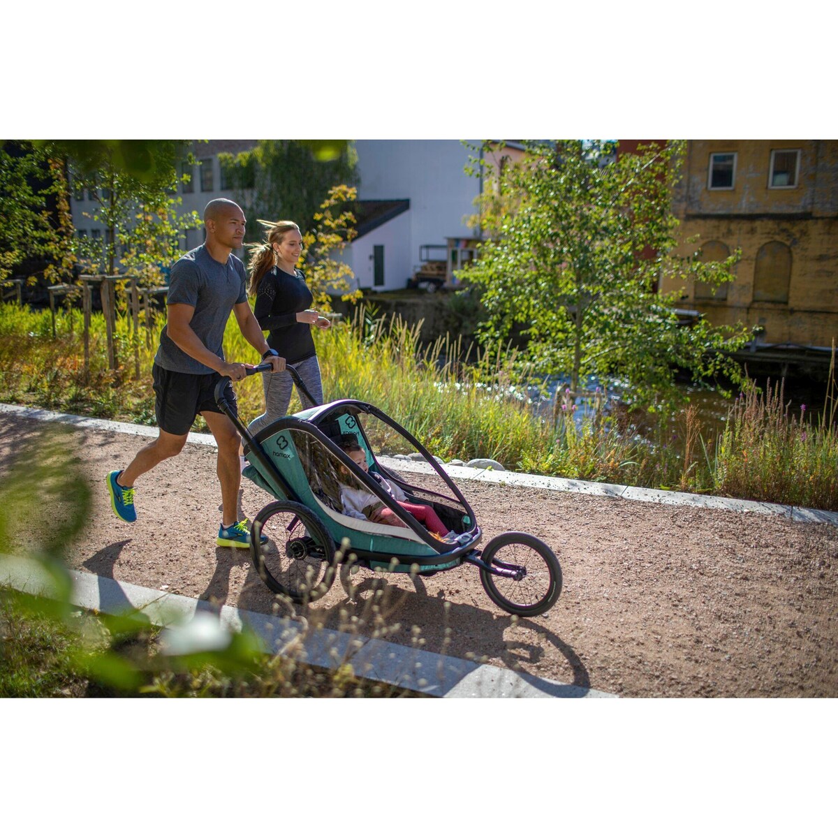 Luftfylte spokedekk på Sykkeltilhenger Cocoon ONE for 1 barn