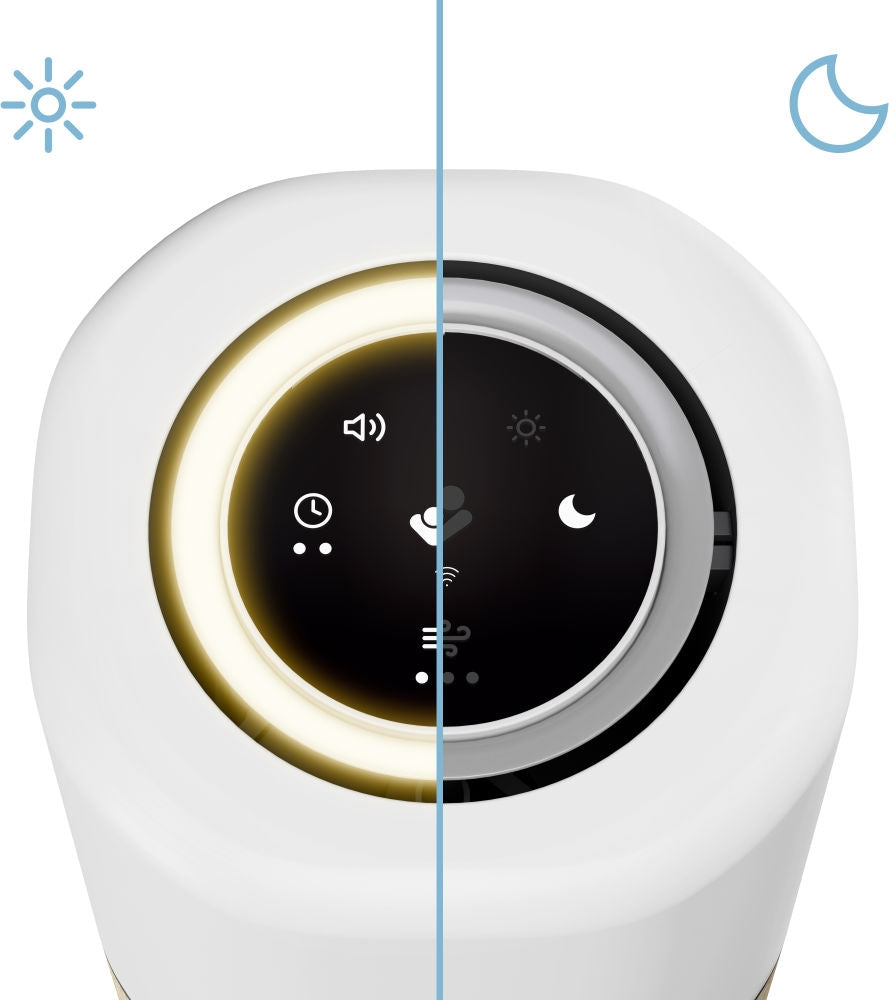Luftrenser 3-i-1 med HEPA-13-filter og nattlys White Wood med app-styring