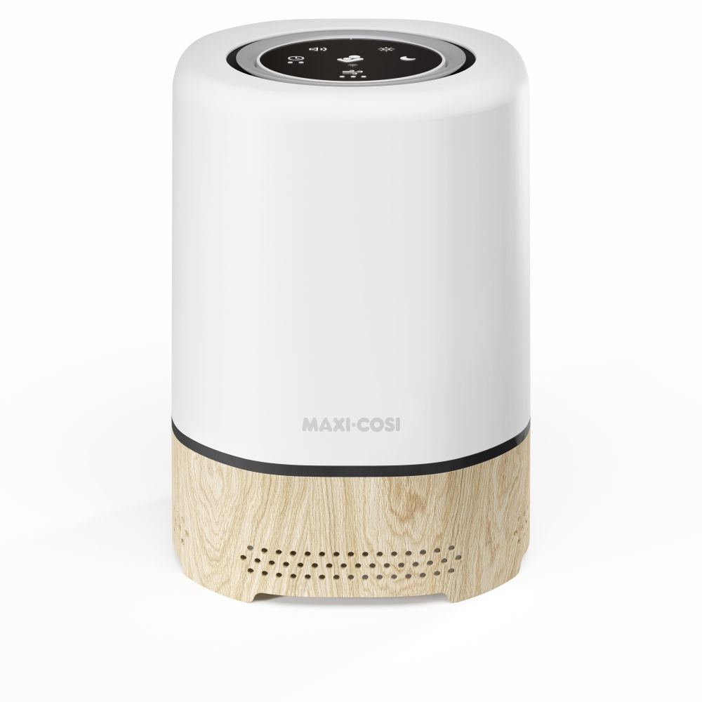 Luftrenser 3-i-1 med HEPA-13-filter og nattlys White Wood forfra