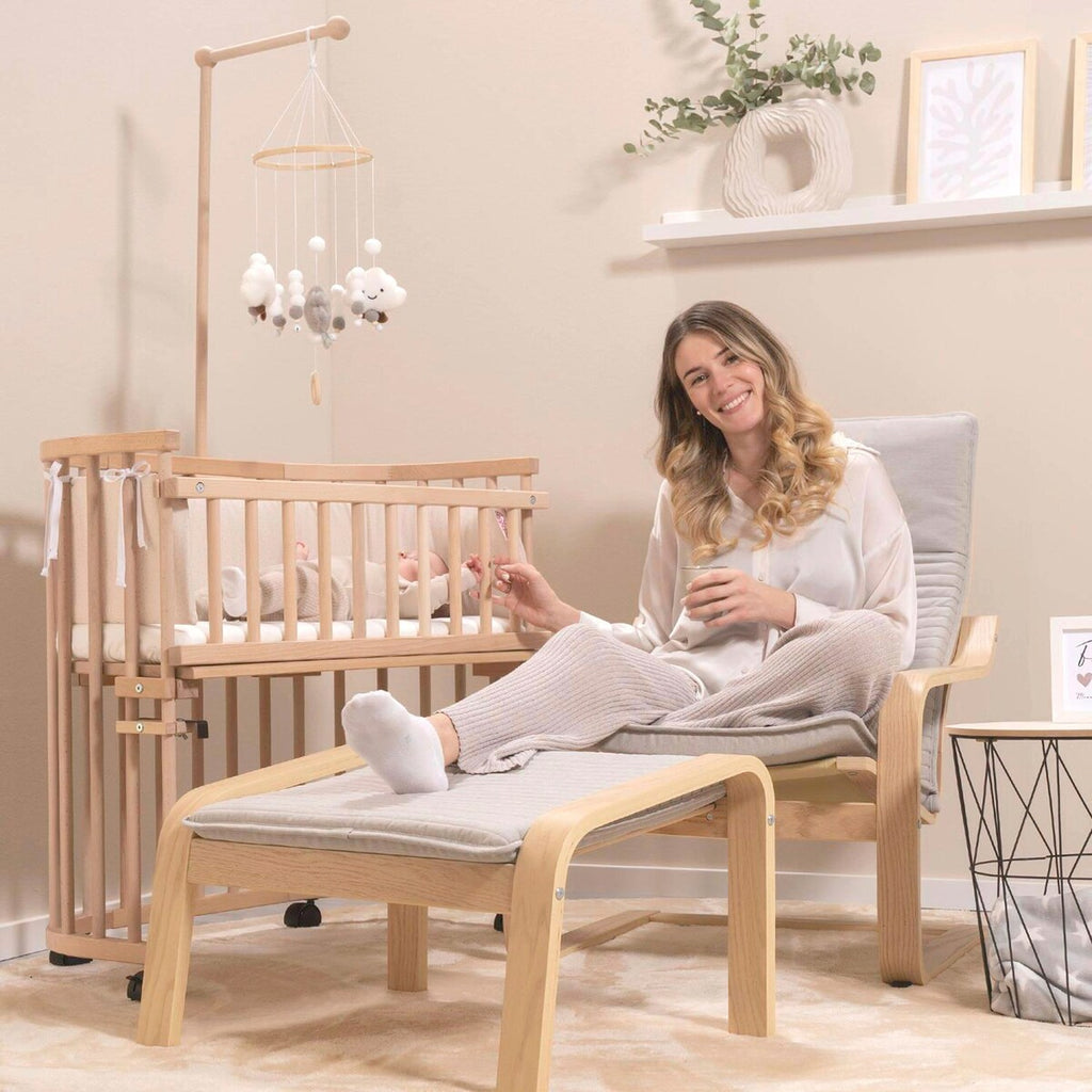 Lukkegitter for bedside crib Original og Midi i bøk - babybay