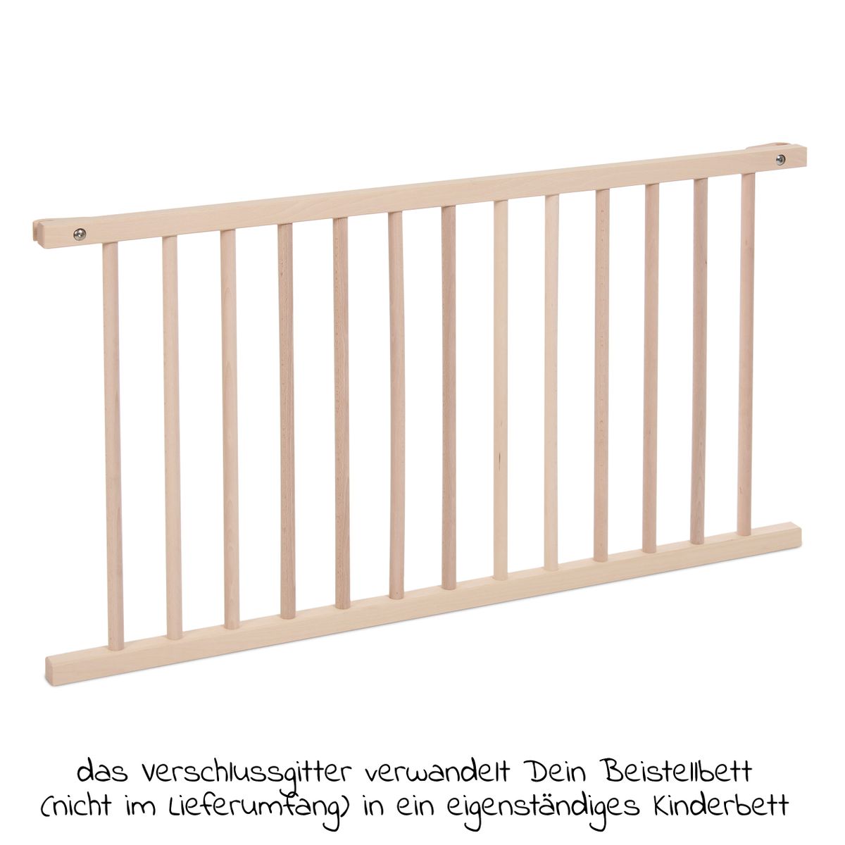 Lukkegitter for Boxspring XXL barneseng, ubehandlet bøk bakside