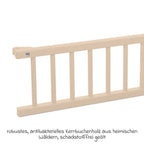 Nærbilde av fjærbelastet klemme på Lukkegitter til sideseng Maxi og Boxspring