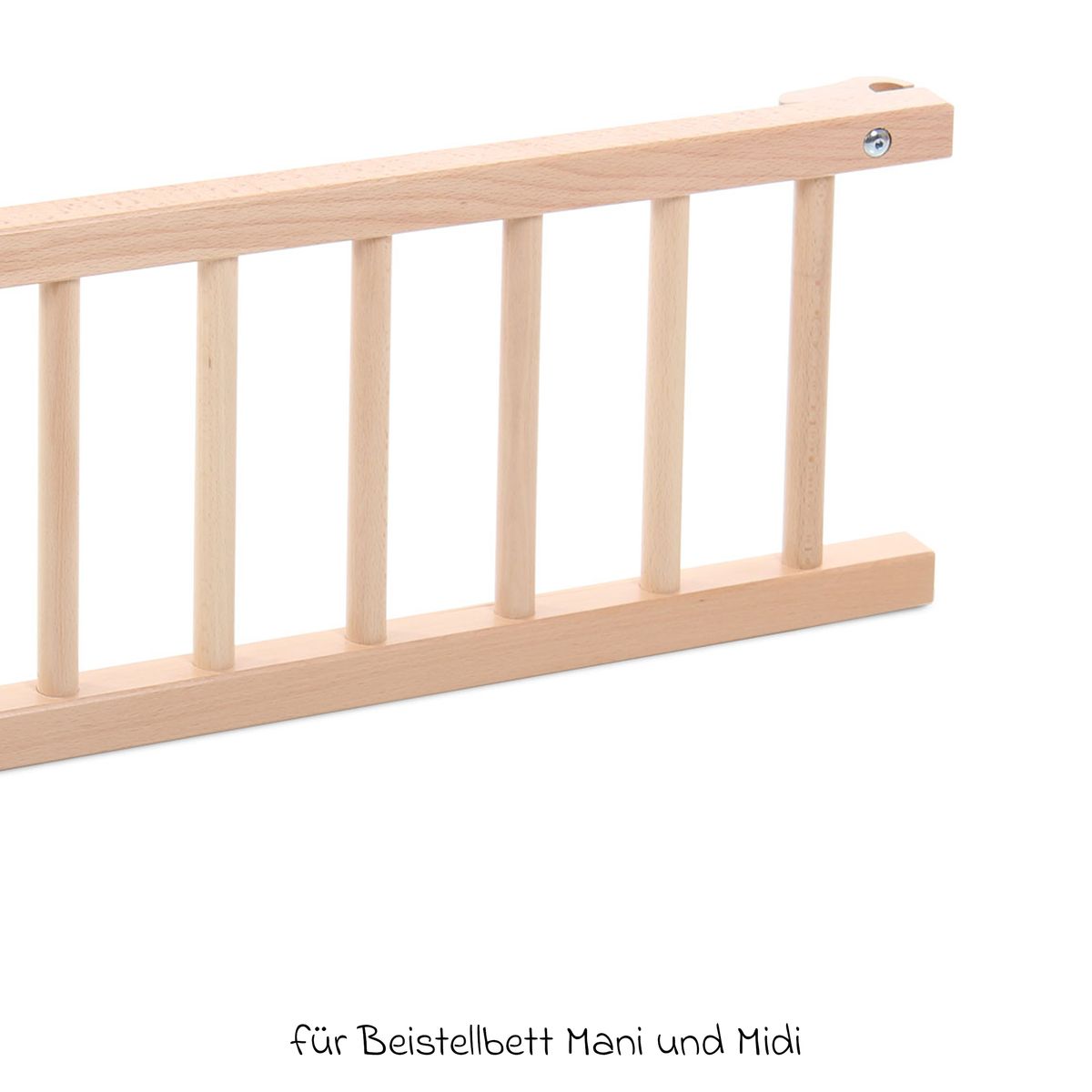 Bakside av Lukkegitter til sideseng Mini, Midi & Original, naturlakkert