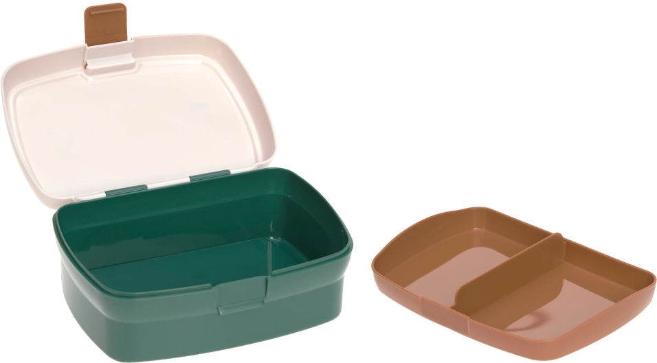 Lunsjsett Little Gang Smile milky/ocean green detalj av brotdose
