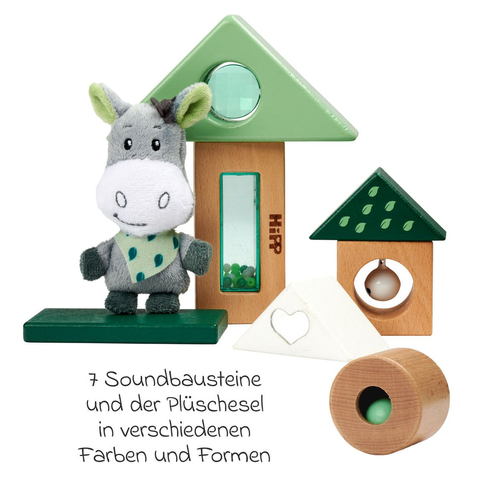 Lydklosser i tre, 8 stk, esel - Eichhorn bakside