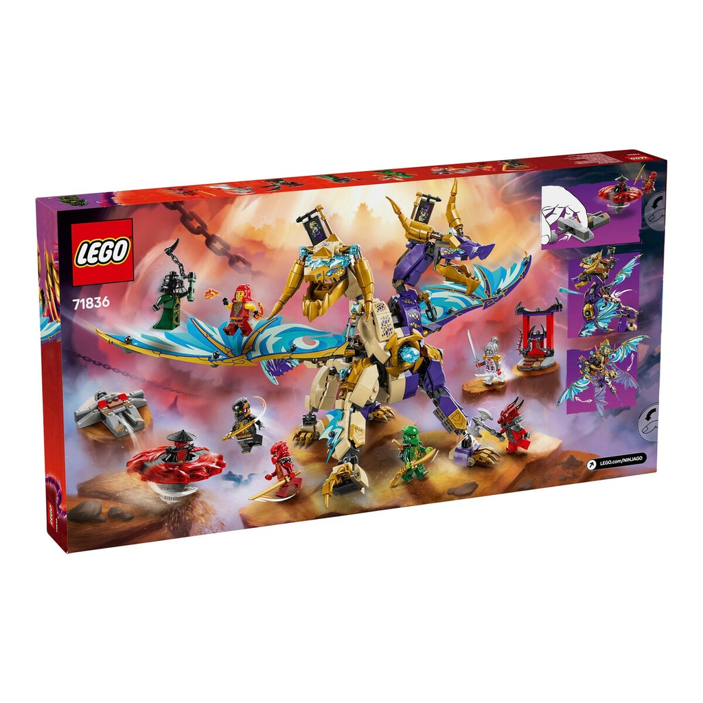 Nærbilde av minifigurer fra Lysbuedrake 71836