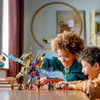 Lysbuedrake 71836 montert med minifigurer