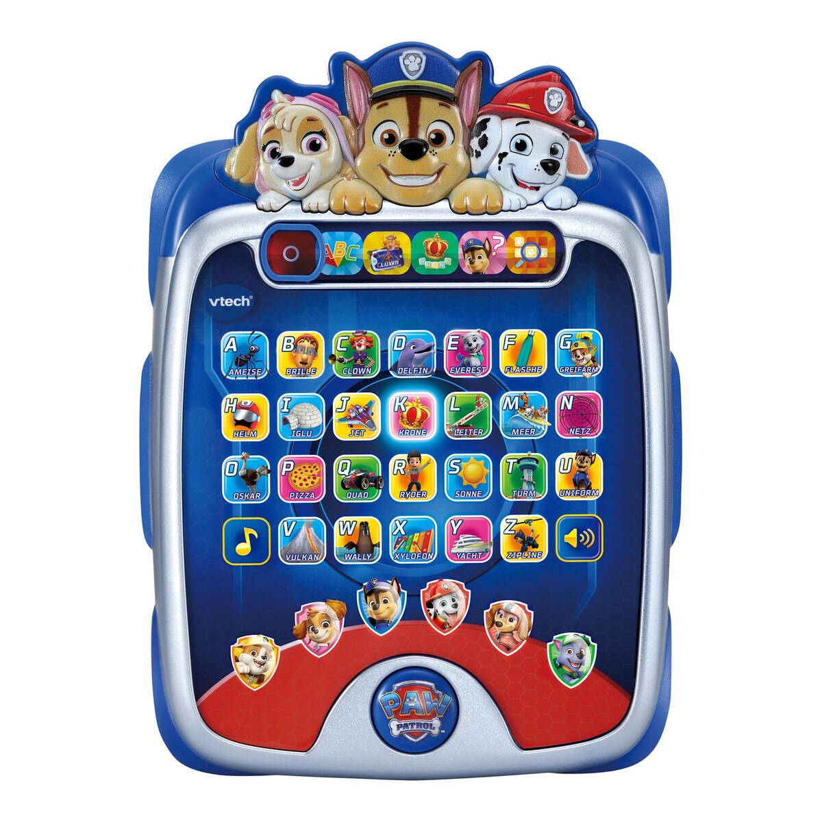 Montert Lysende lærenettbrett PAW Patrol med figurtaster