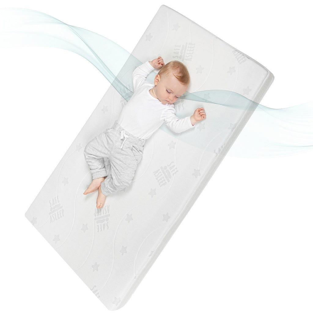 Detalj av Jacquard-omslag på Madrass Air Balance PLUS til babyseng 60x120 cm safe asleep®