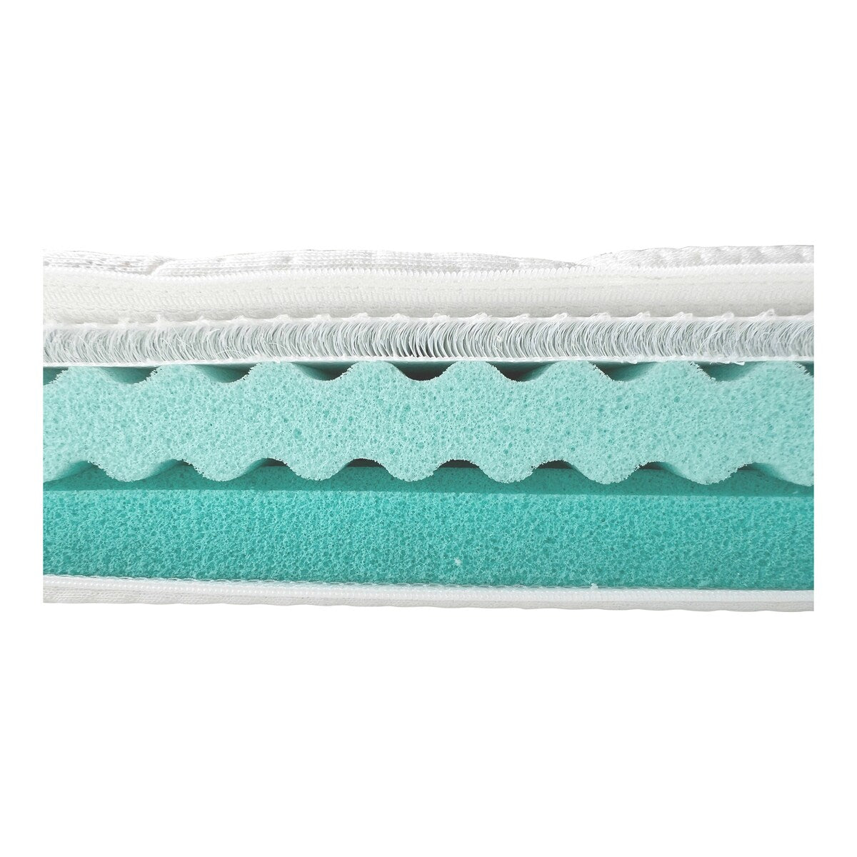 Madrass Air for bedside-seng 42x80 cm med avrundede hjørner montert i seng
