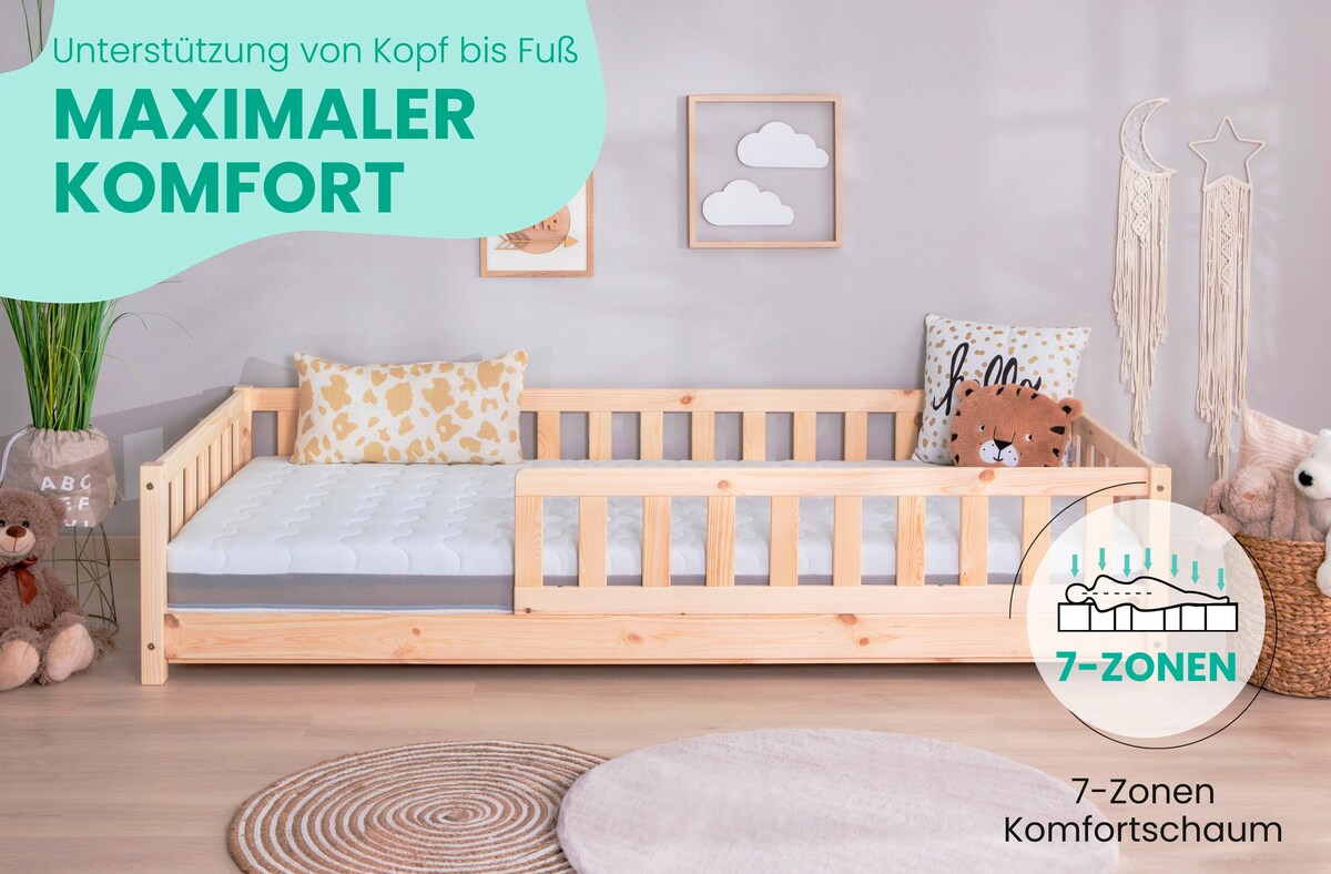 Madrass Balance 90x200 cm komfortskum 7-soner rullet sammen