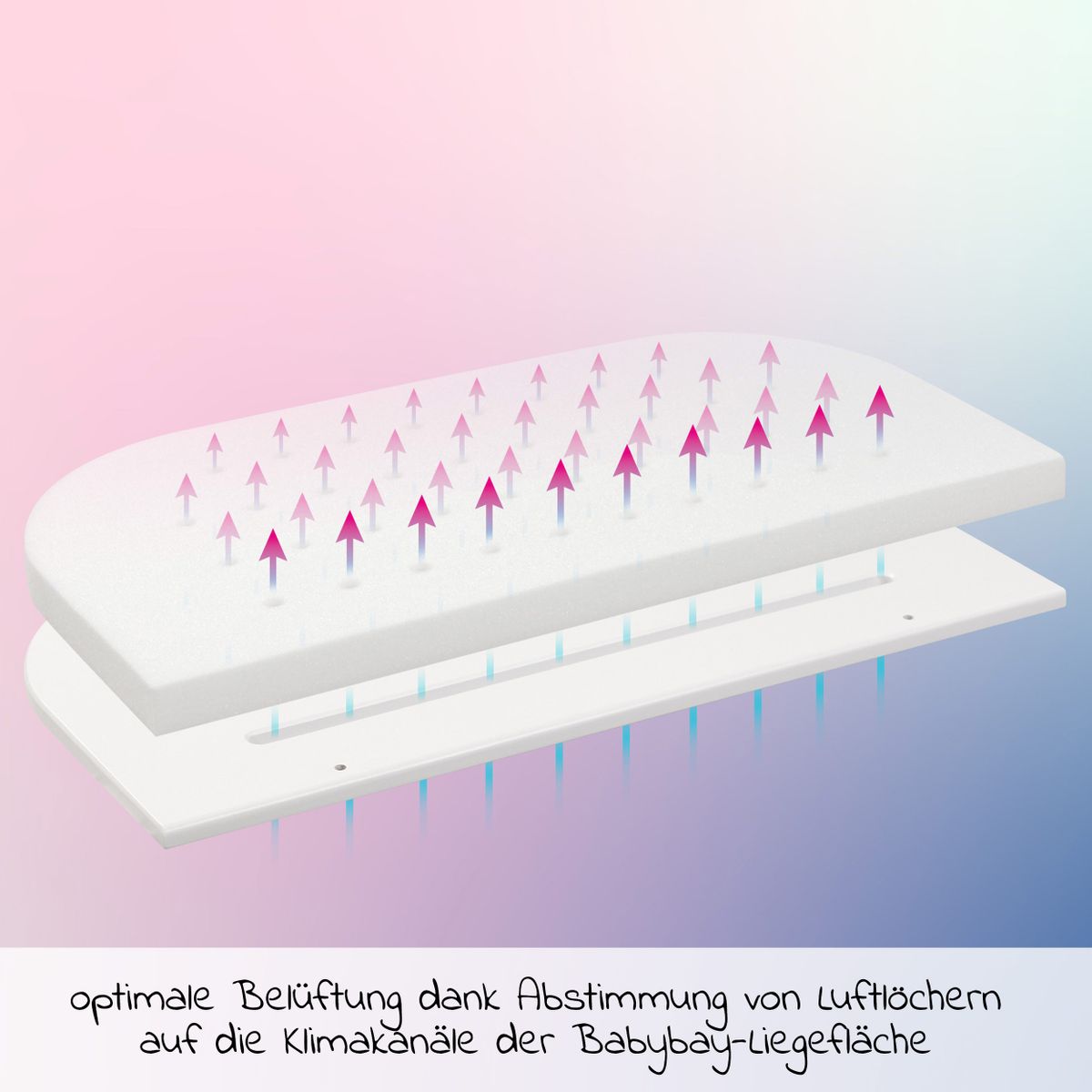 Madrass Classic Fresh til sideseng Maxi og Boxspring, hvit bakside