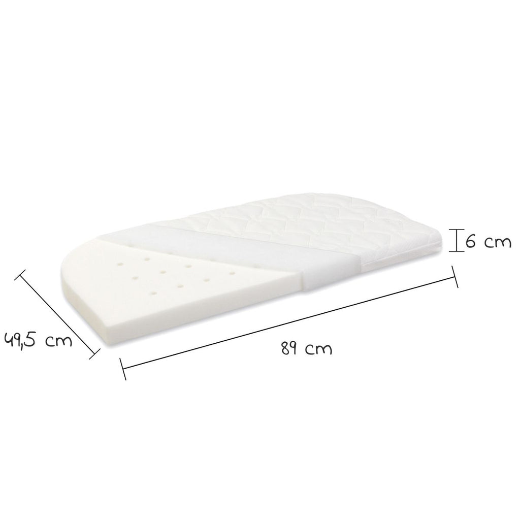 Hjørnedetalj av Madrass Classic Fresh til sideseng Maxi og Boxspring, hvit