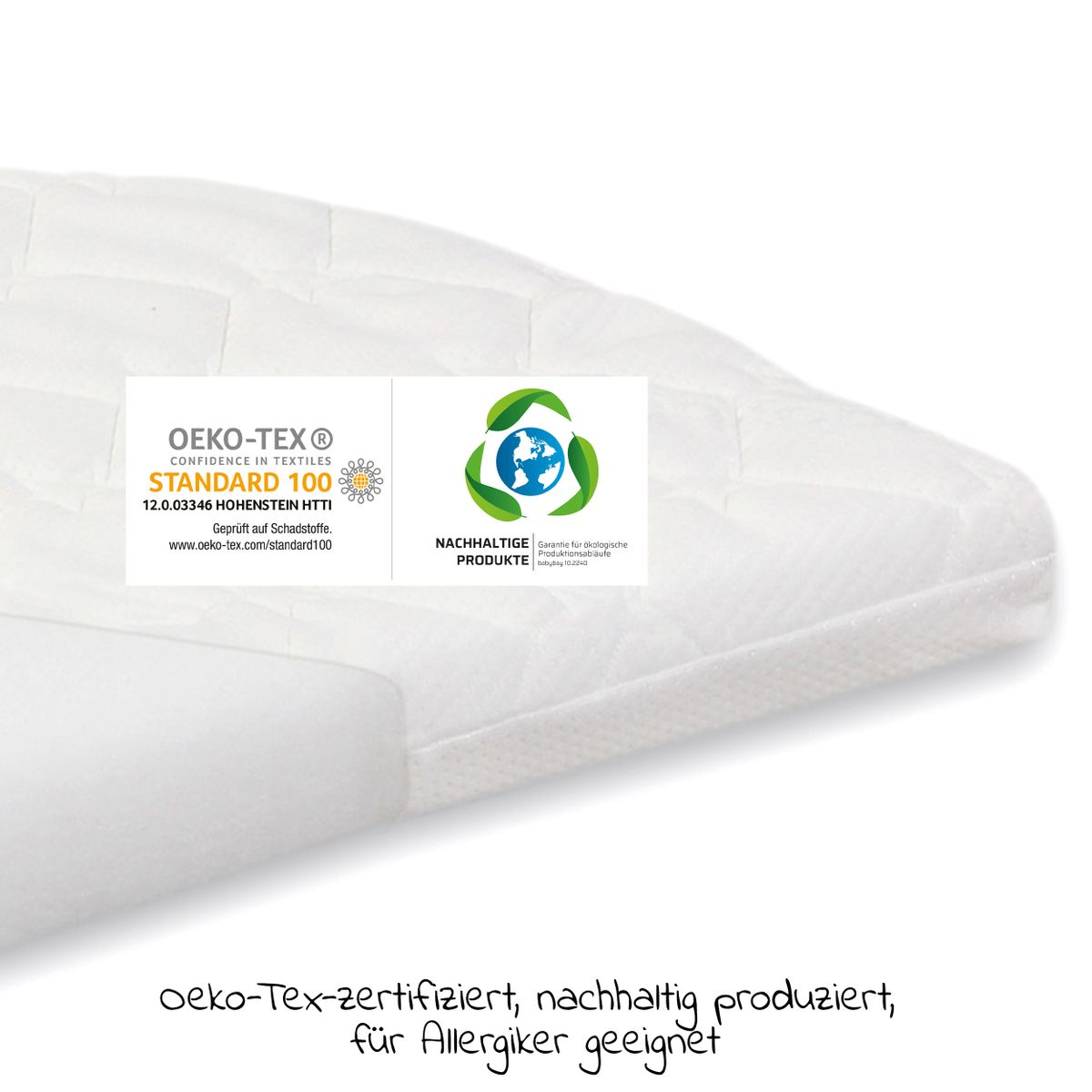 Visning av tykkelse på Madrass Classic Fresh til sideseng Maxi og Boxspring, hvit