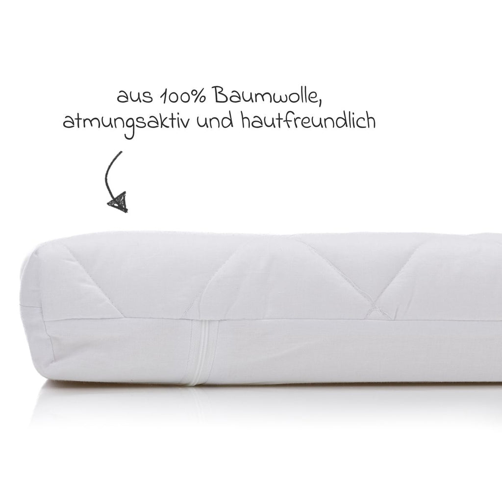 Madrass til bedside crib Cocon 90 x 40 cm, bomull montert i bedside crib