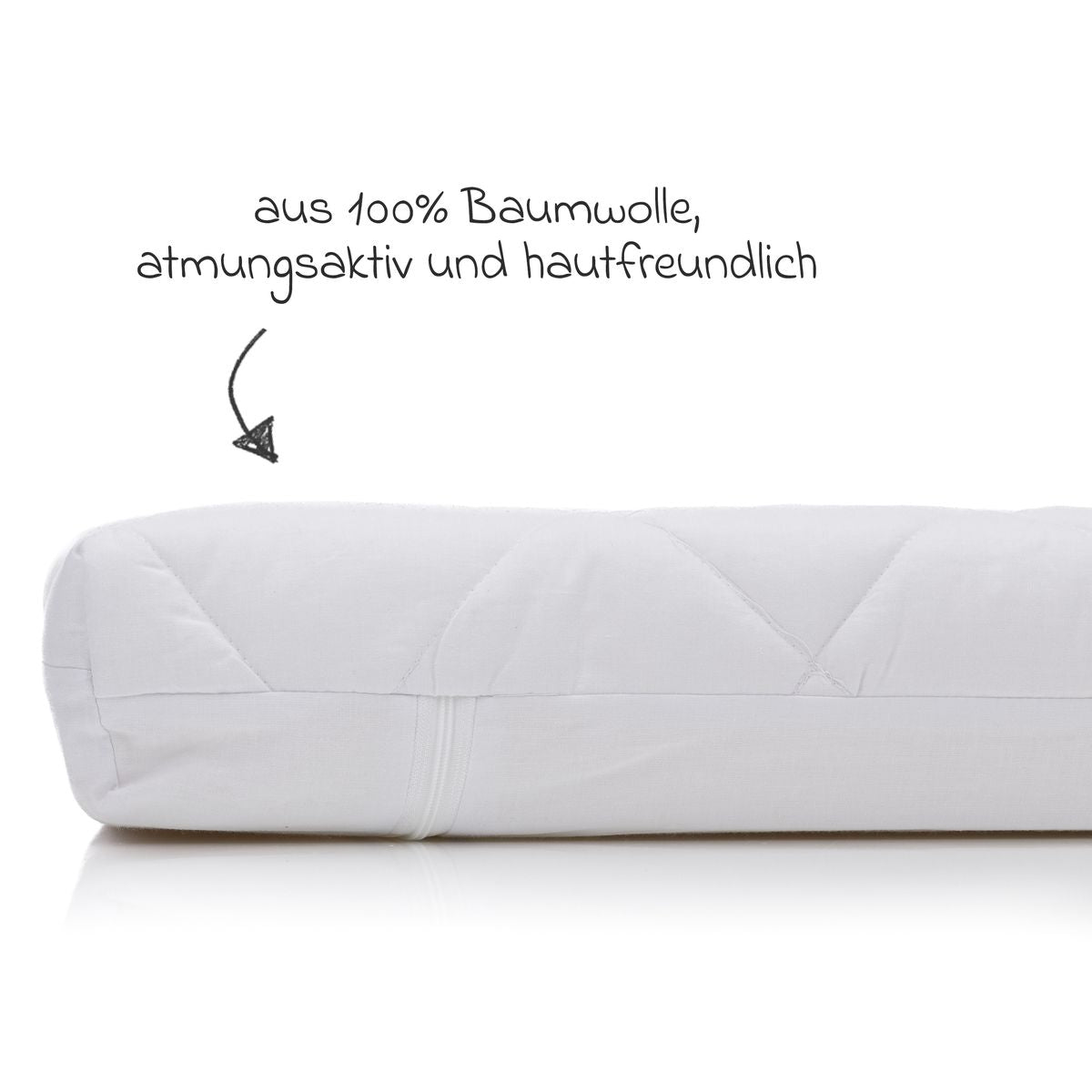 Madrass til bedside crib Cocon 90 x 40 cm, bomull montert i bedside crib