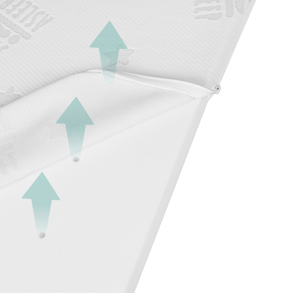Madrass COMFORT AIR ROLL 90 x 200 cm vist sammen med barneseng