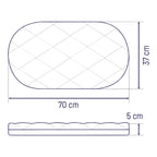 Visning av madrassens ventilasjonsegenskaper på Madrass Dr. Lübbe Air Plus for vugge 37x70 cm kaldskum