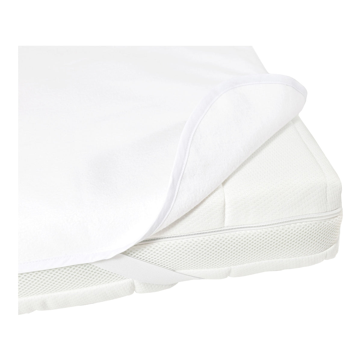 Madrass Dr. Lübbe Air Plus 70x140 cm med moltonbeskytter forfra