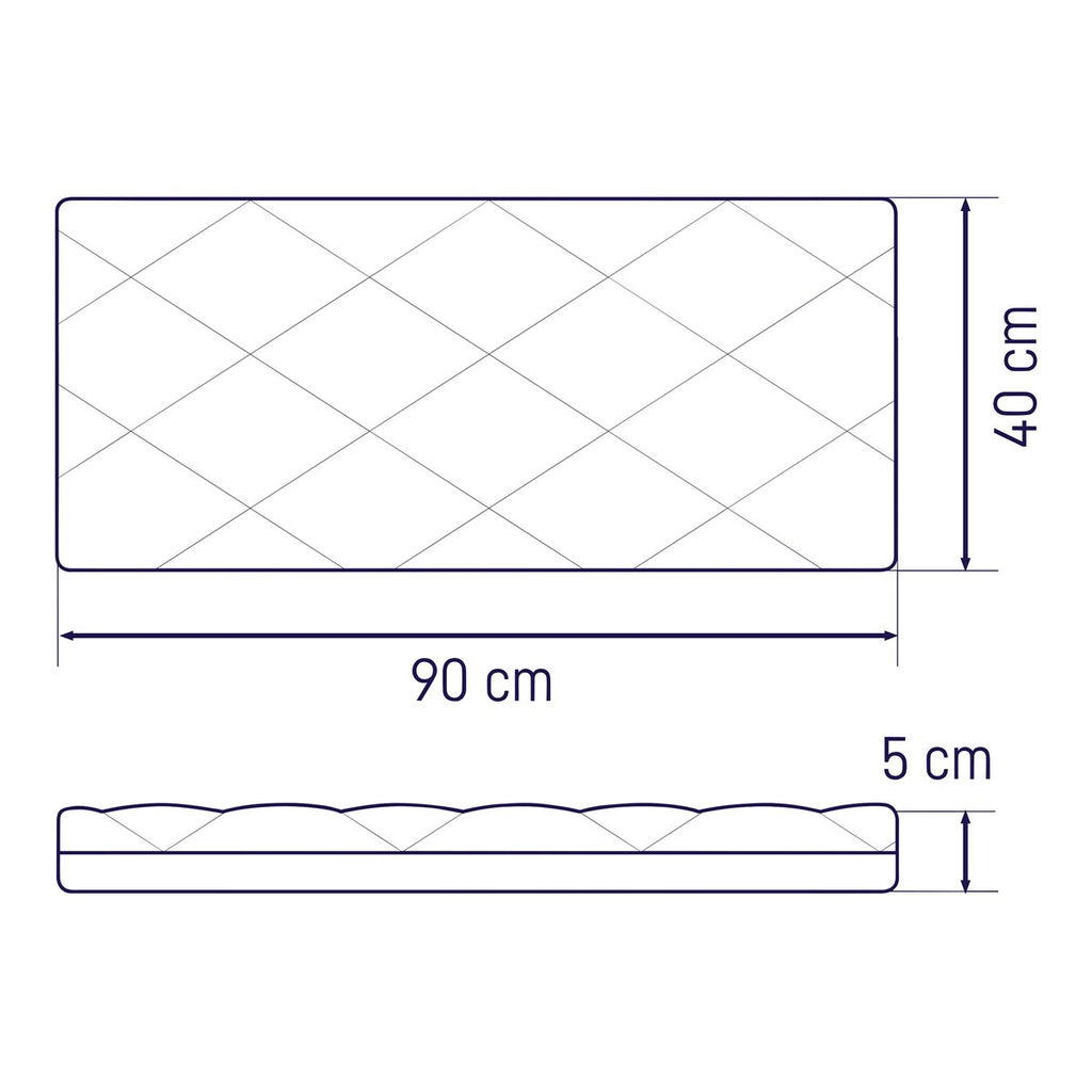 Pustende materiale på Madrass Dr. Lübbe Air Plus for vugge 40x90 cm kaldskum