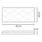 Pustende materiale på Madrass Dr. Lübbe Air Plus for vugge 40x90 cm kaldskum