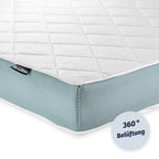 Madrass Dr. Lübbe Junior 90x200 cm memory foam TENCEL® montert i juniorseng