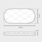 Madrass Dr. Lübbe for vugge 70x37 cm TENCEL kaldskum bakside